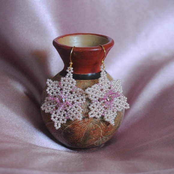 Jewelry - Beaded Flower Earrings